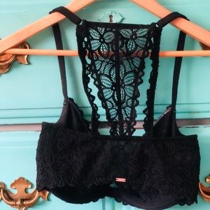 Victoria’s Secret PINK Black Lace Bandeau Bra